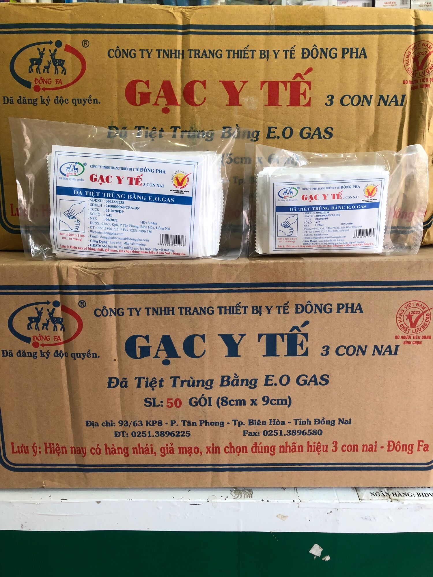 ❤️ gạc y tế tiệt trùng đông pha 5x6cm /8x9cm gạc y tế 3 con nai tiệt trùng 5x6cm 8x9cm đông pha gạc y tế 5cm x 6cm 5x6cm 8cm x 9cm 8x9cm đông pha đông fa