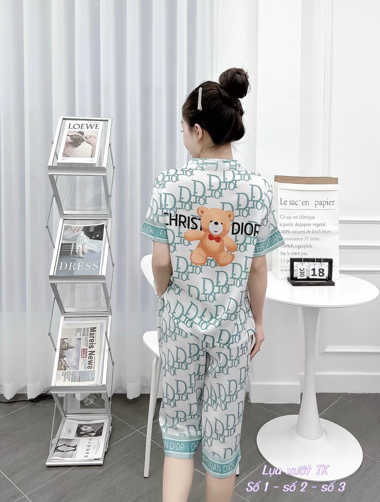 Đồ Bộ Pijama Lửng Lụa Xướt Cao Cấp Hàng Có Size