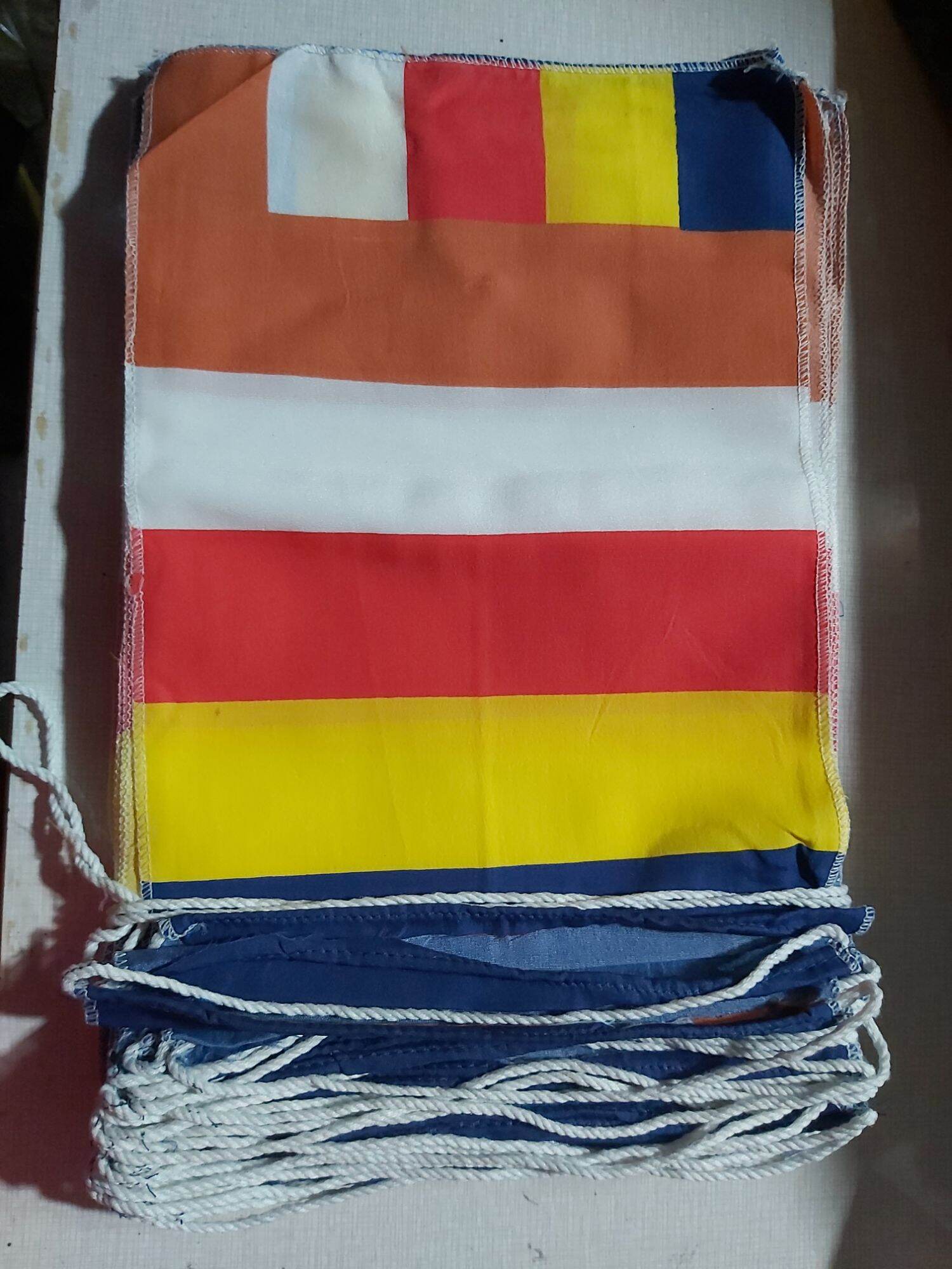 [HCM]Cờ dây Phật giáo ( dây 50 lá )