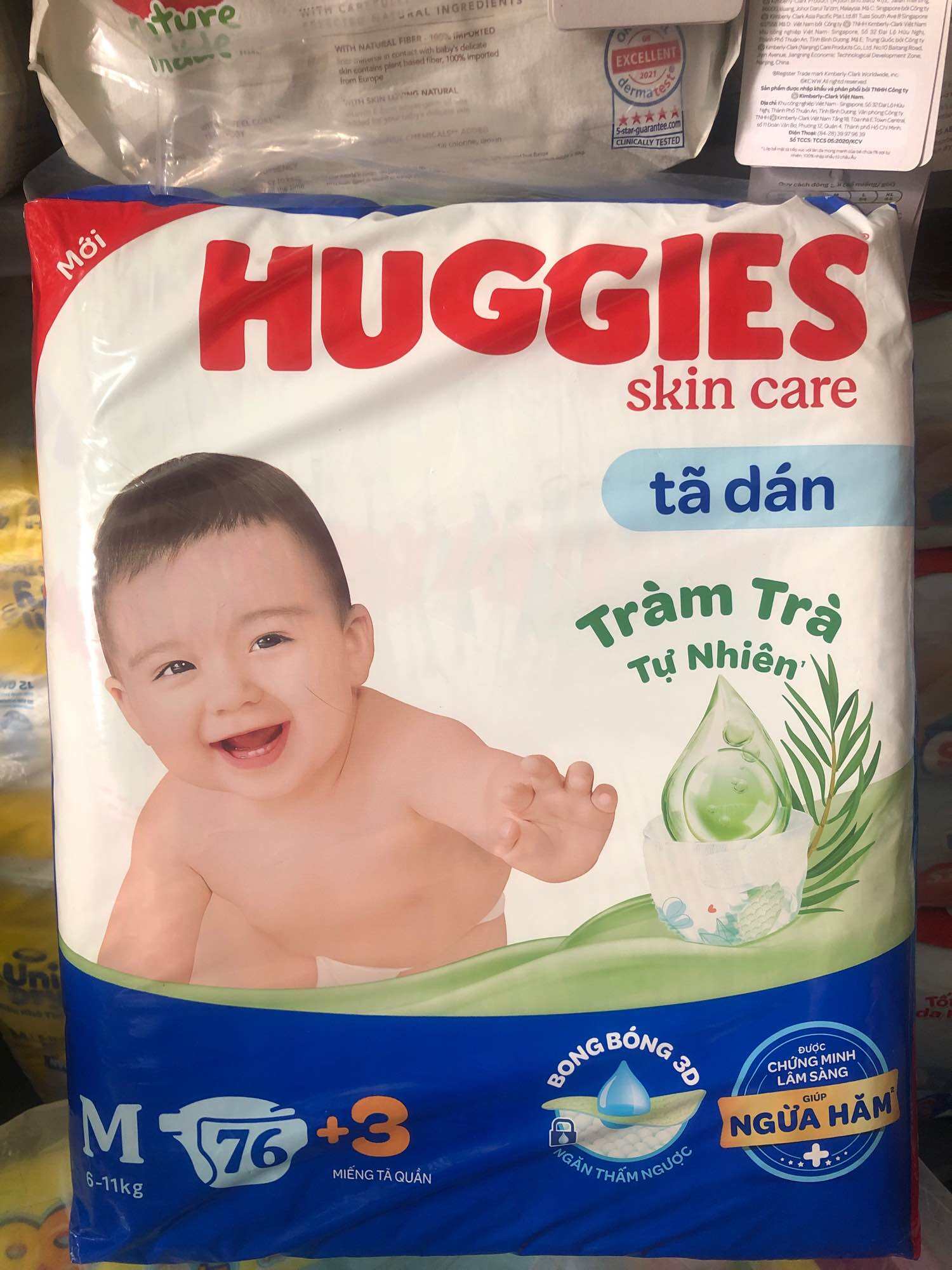 tã dán Huggies size M76+3 miếng