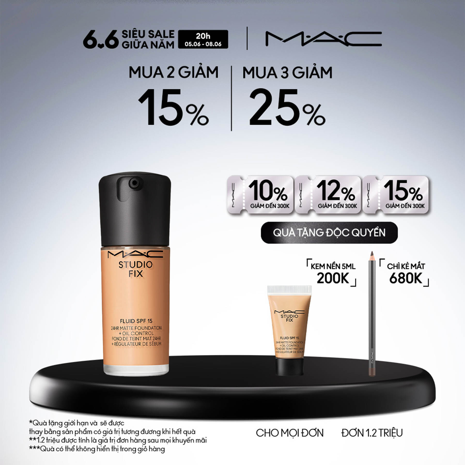 Mac Studio Fix Fluid Spf 15 30ml Matte Foundation | Liquid Texture, Oil-Controlling and Color-Fast for 24 Hours