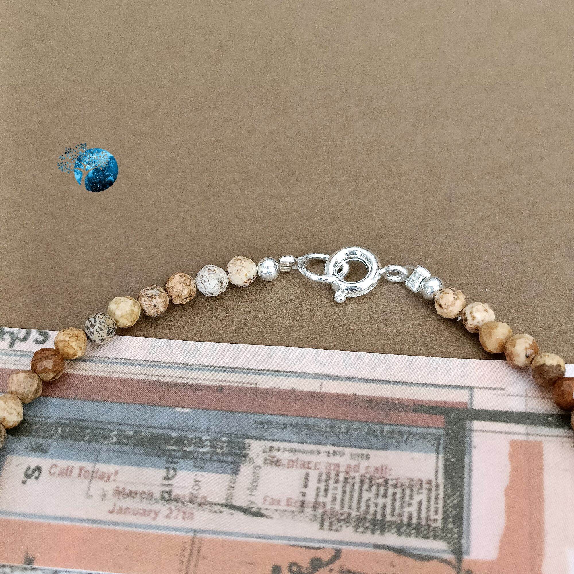 Vòng tay đá picture jasper 2.5mm