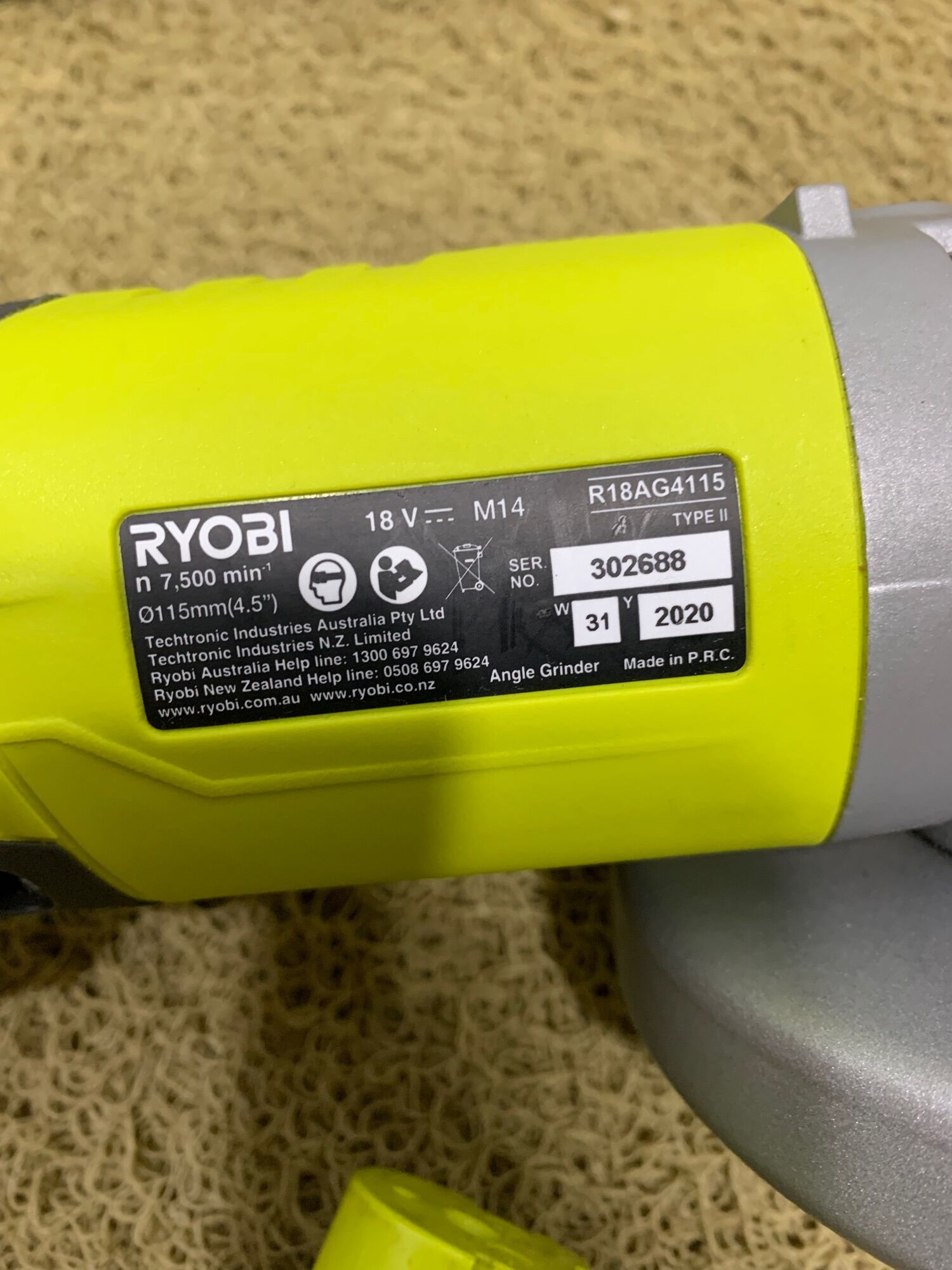 Máy mài ryobi 18v pin 4ah sac