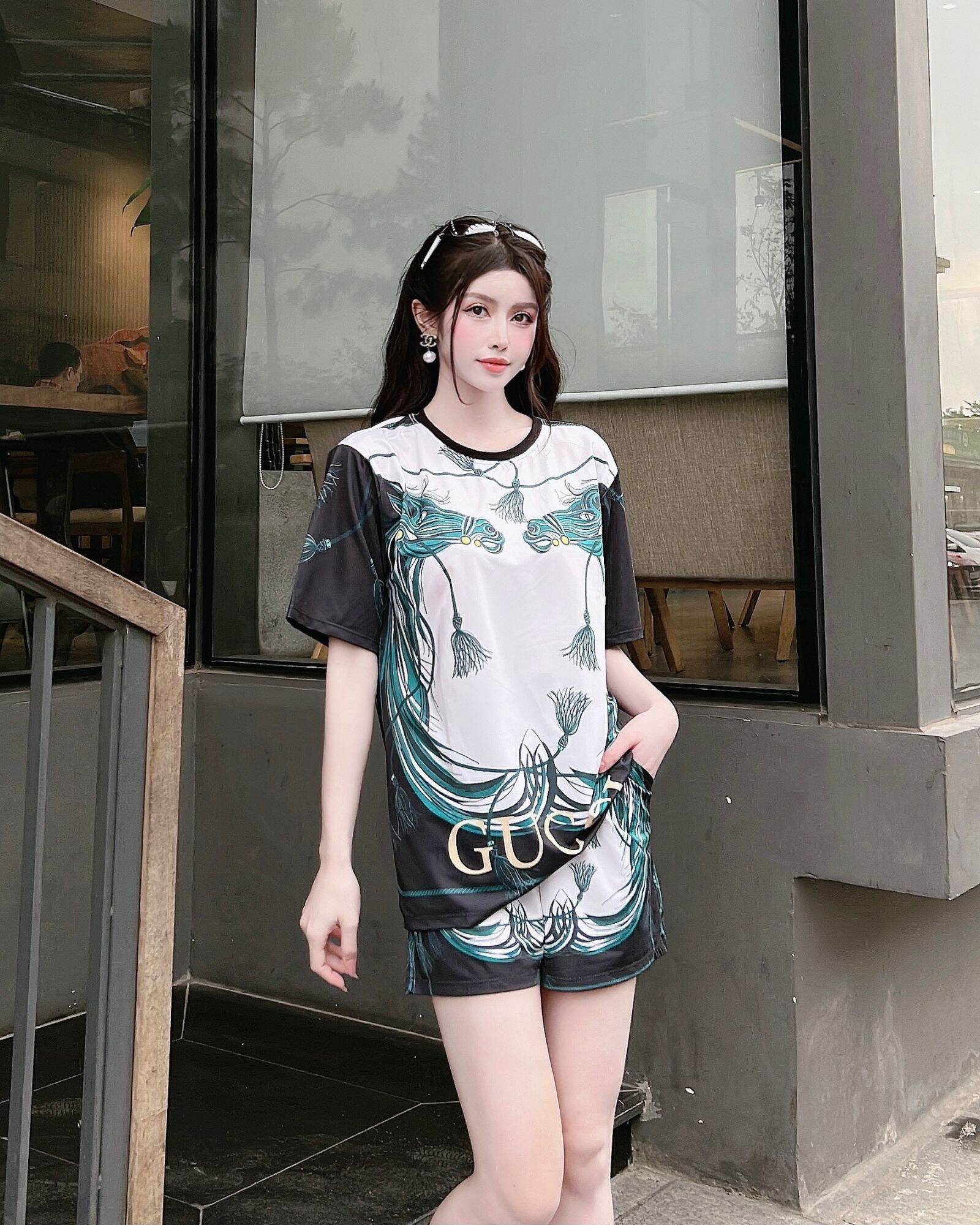 Set Bộ Đồ Thun Đùi Form Rộng Thun Lạnh In 3D HTD61