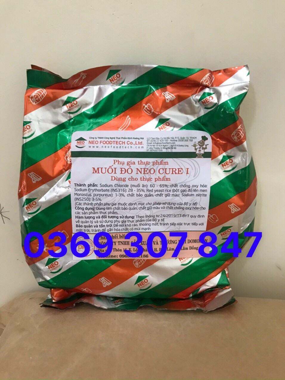 1kg MUỐI ĐỎ NEO CURE 1 dùng tạo màu cho sản phẩm nem chua, xúc xích, jambon
