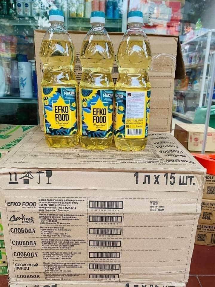Dầu hướng dương Nga Efko 1 lít