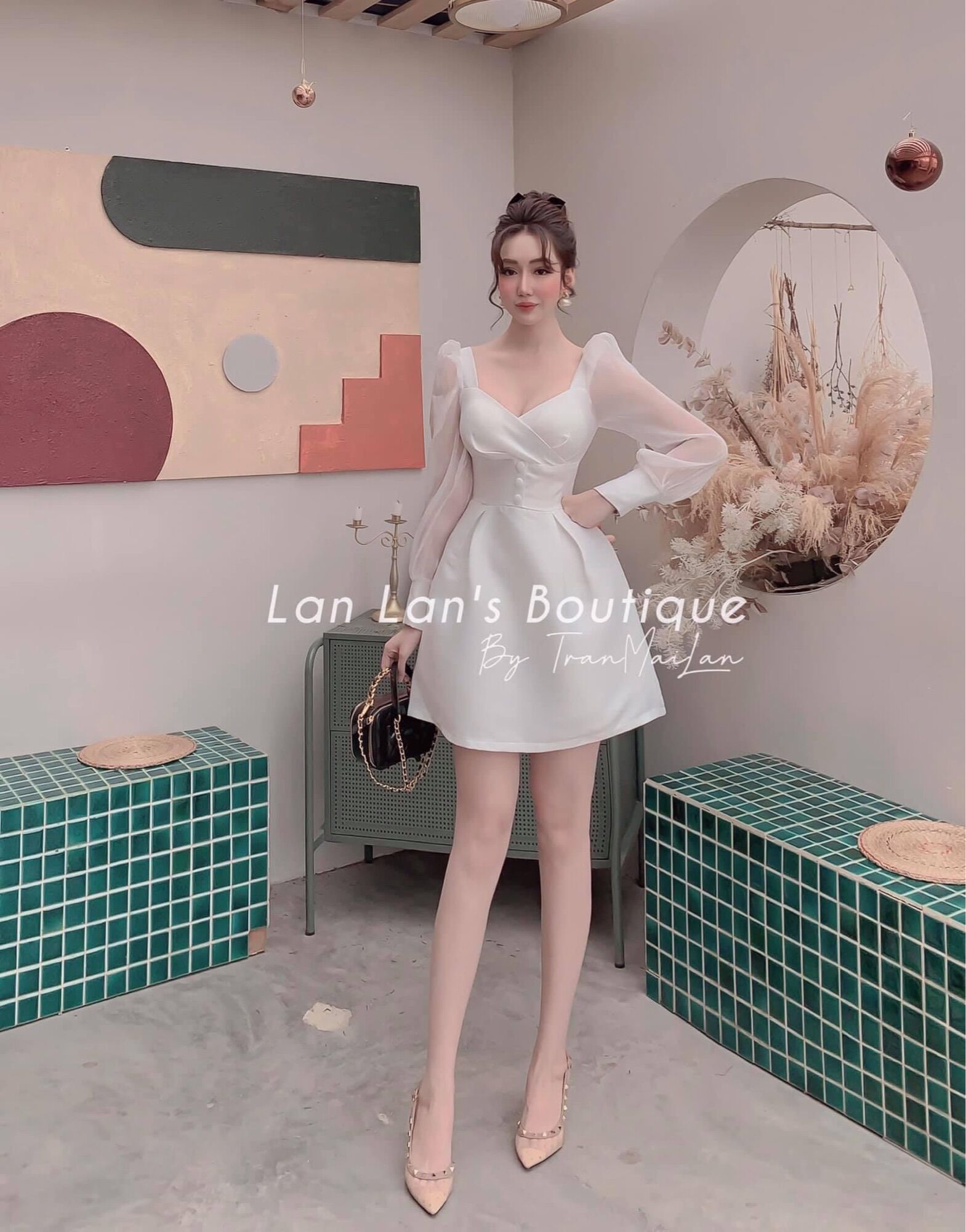 ĐẦM NỮ TAY DÀI DỰ TIỆC SANG CHẢNH