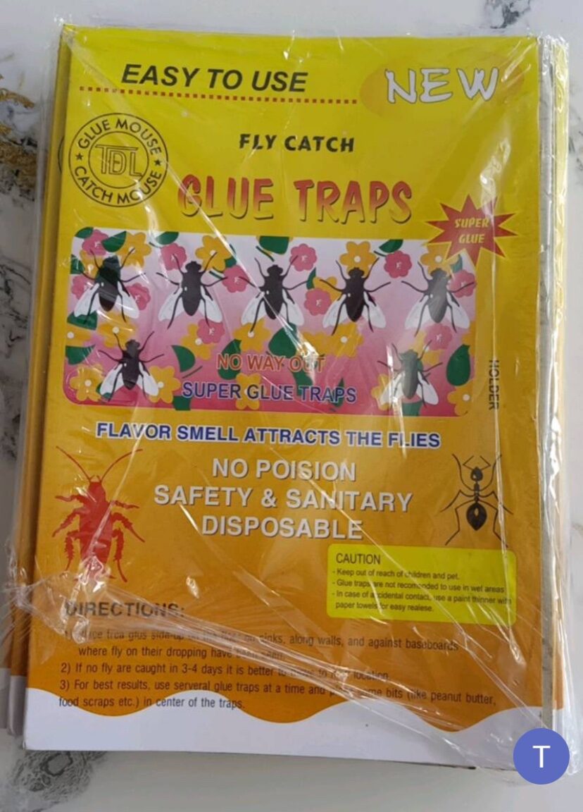Combo 1 lốc MIẾNG dán ruồi Hàn Quốc KOREA FLY CATCH GLUE TRAPS (1 lốc 20 miếng)