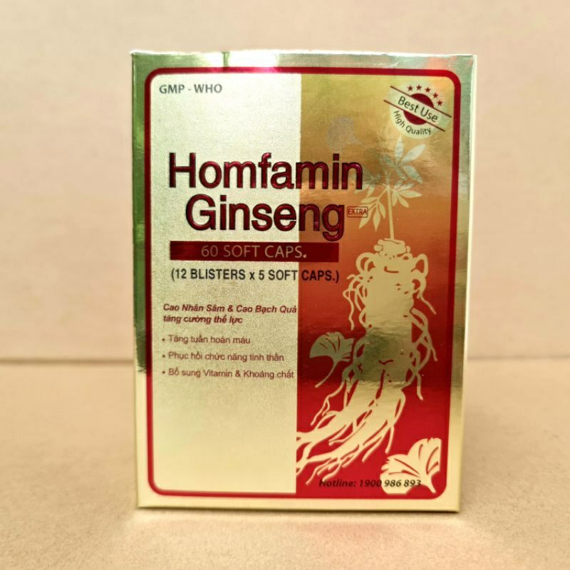 Viên uống nhân sâm HOMRAMIN GINSENG & HOMFAMIN GINSENG giúp bồi bổ cơ thể tăng cường sức đề kháng