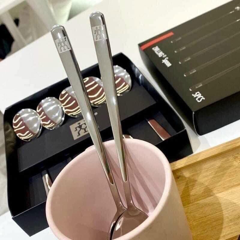 Sét thìa inox 5 chiếc cán dài