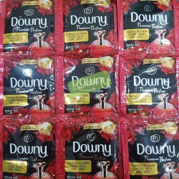 Nước xả vải Downy đậm đặc dây 10 gói - Đỏ Đam mê