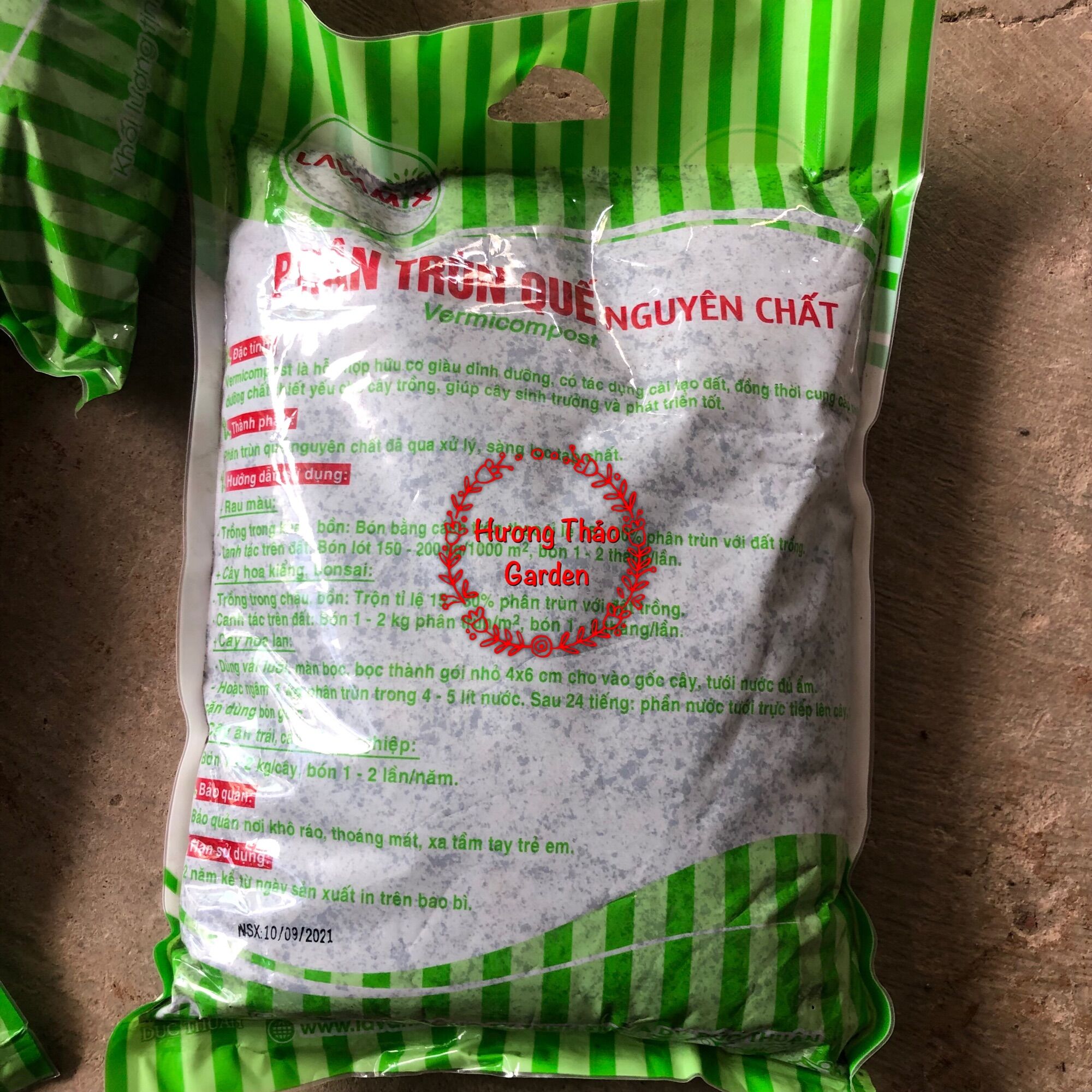 Phân trùn quế nguyên chất gói 2kg
