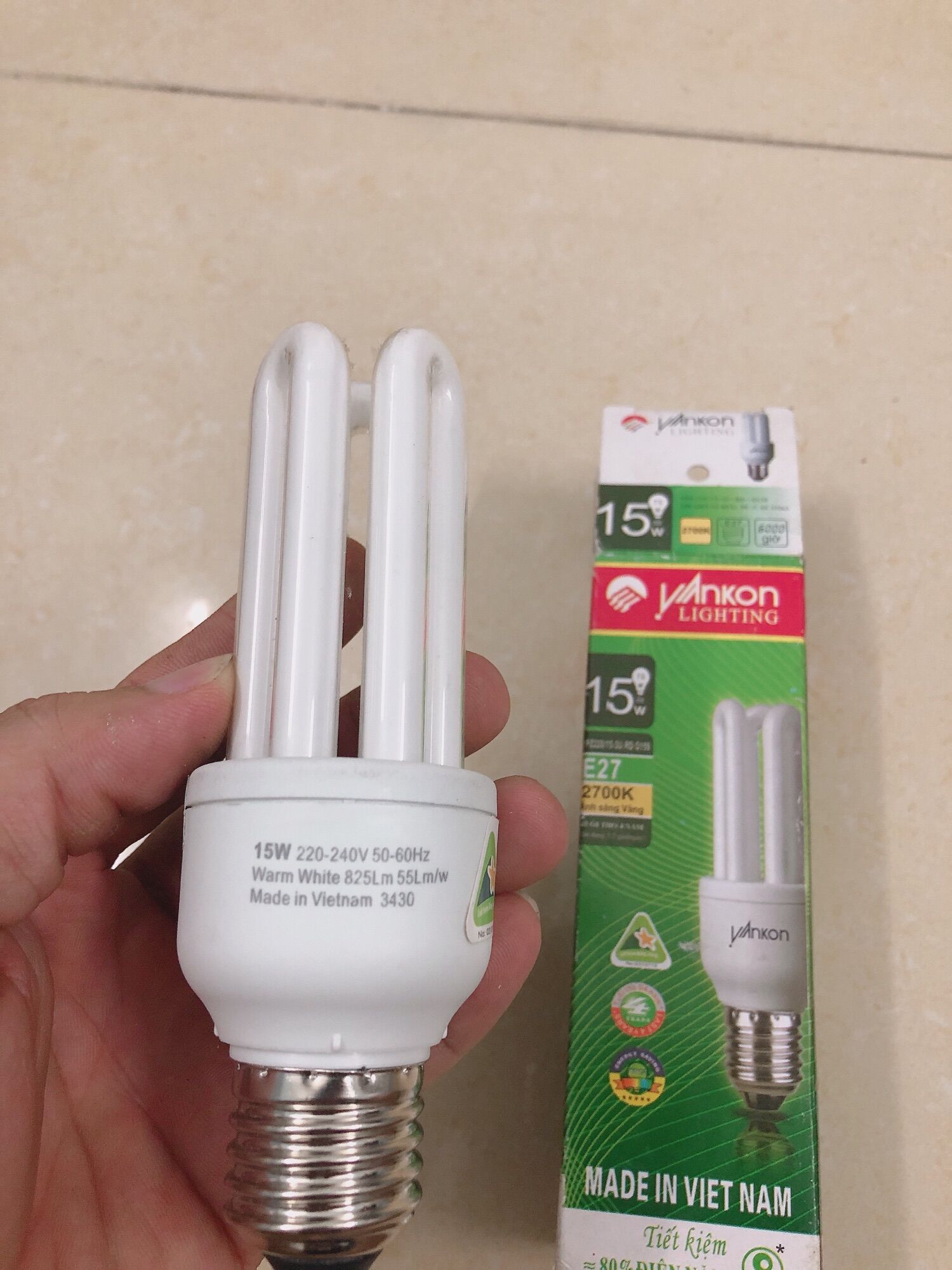 [HCM]bóng 15w đuôi vặn E27 ánh sáng vàng Vankon