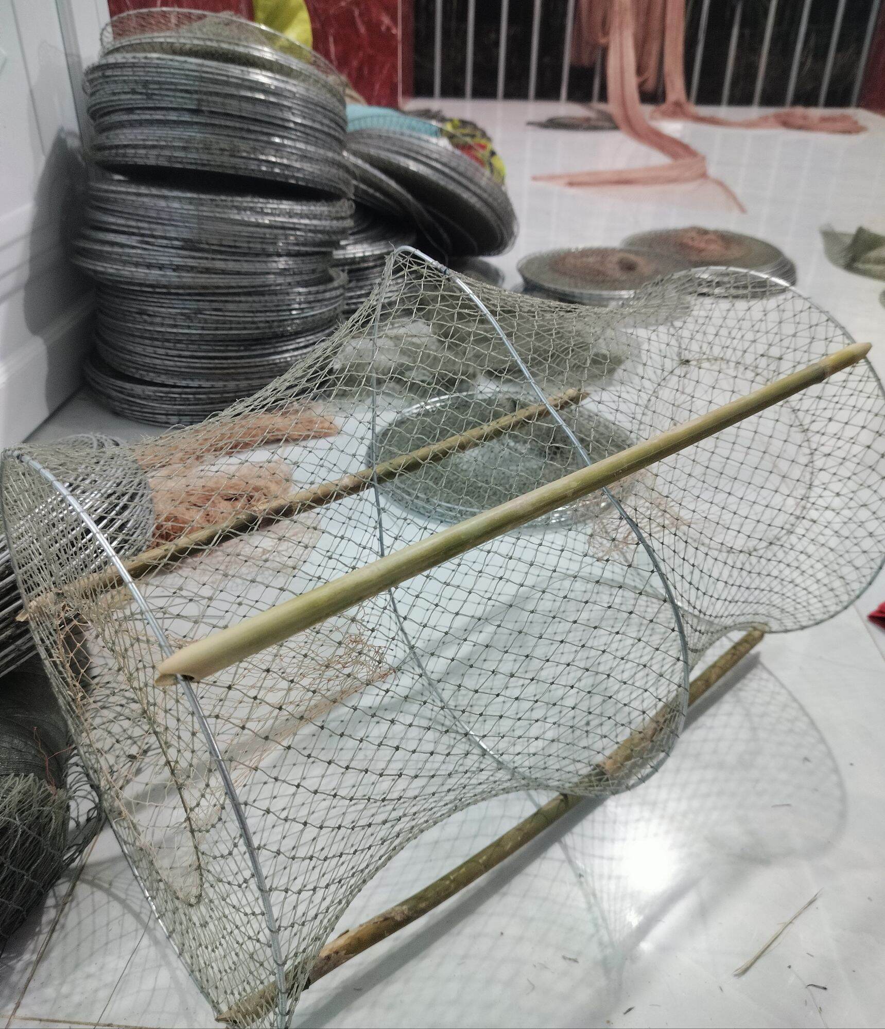 Lờ cá cải tiến vành sắt tai thỏ 5 cái