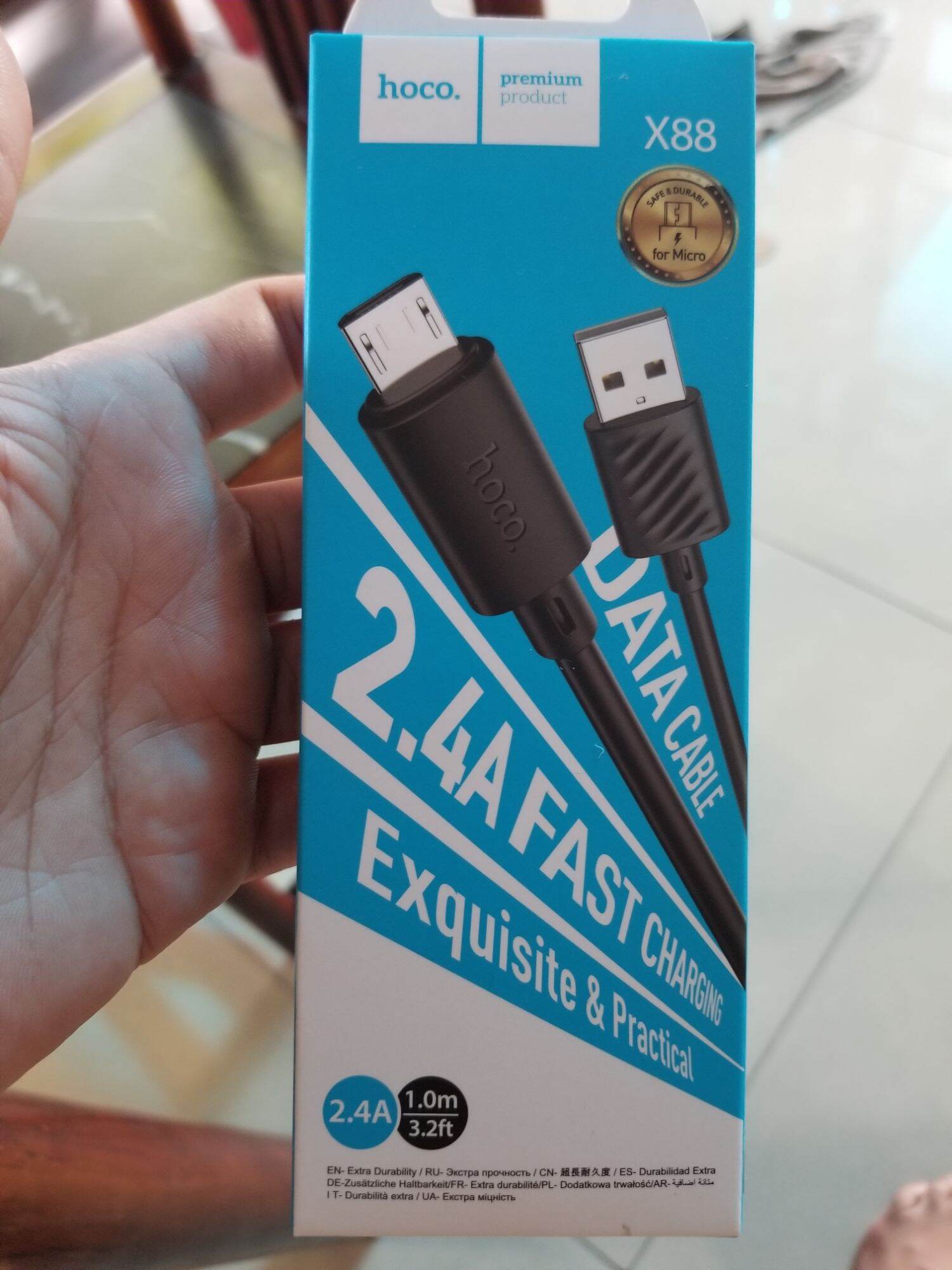 (micro usb) Cáp sạc nhanh 2.4A hoco x88