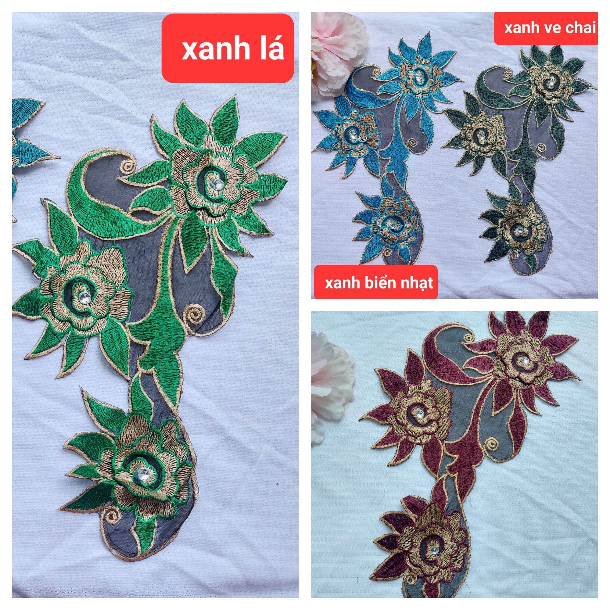 Miếng hoa thêu đắp áo nhiều màu