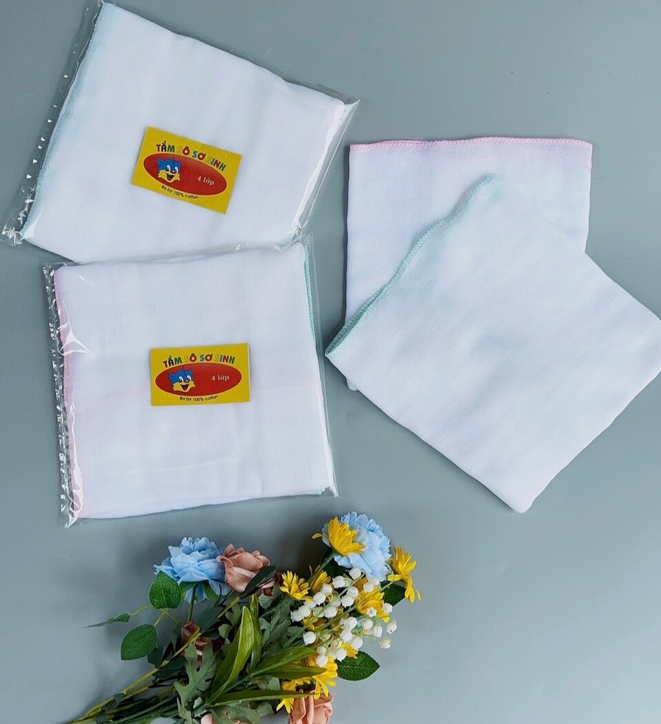 Khăn tắm xô 4 lớp - loại mỏng, đưa bác sĩ lau cho mẹ và bé