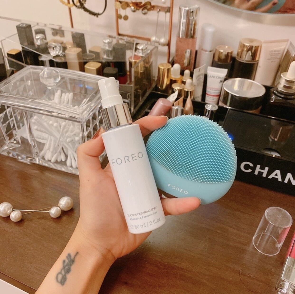 Chai xịt vệ sinh FOREO chuyên dùng cho Máy rửa mặt