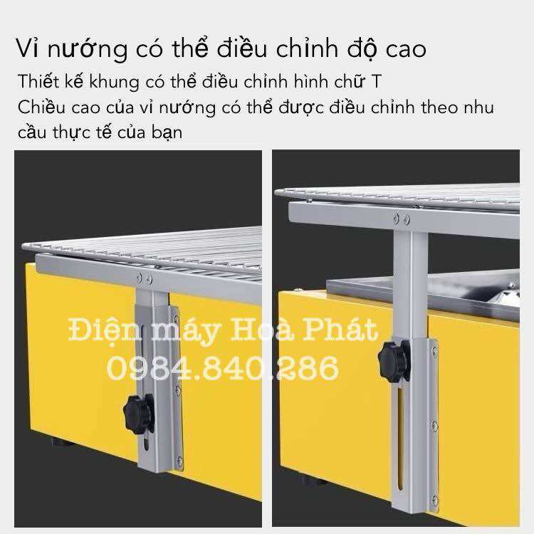 Bếp nướng gas 8 họng đốt dài