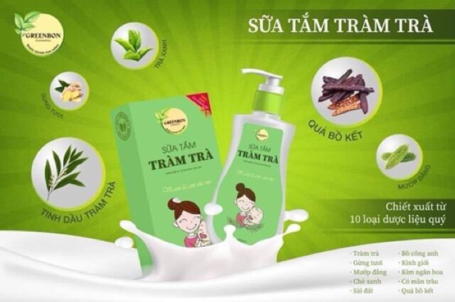 Sữa tắm tràm trà cho bé yêu