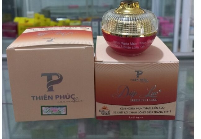 kem diệp lục collagen mụn thâm trắng da 8g