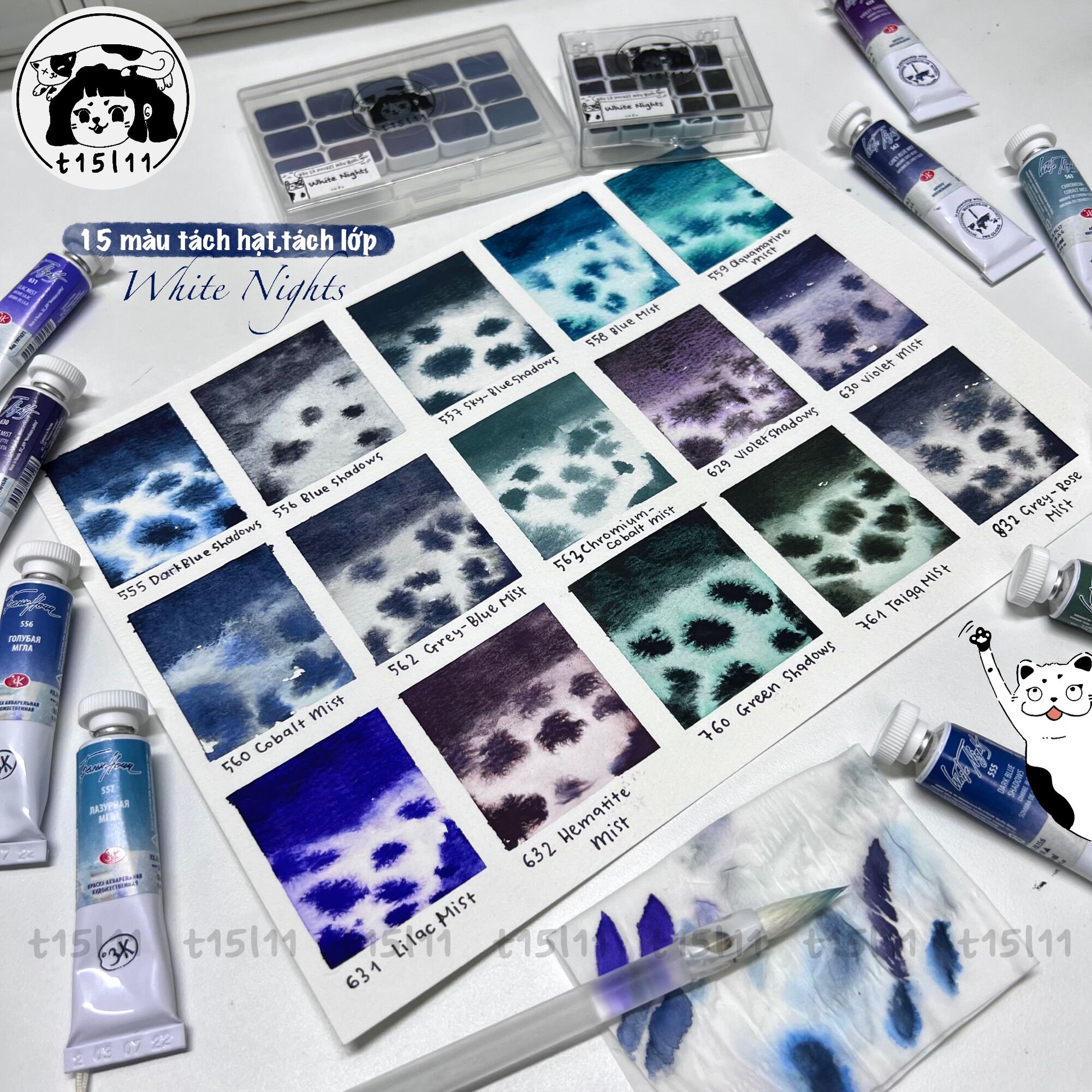 [t15l11] Pocket 15 màu White Nights tách lớp 0,6/1ml