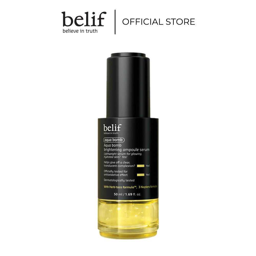 Tinh chất dưỡng trắng da chống oxi hóa Belif Aqua Bomb Brightening Ampoule Serum 50ml