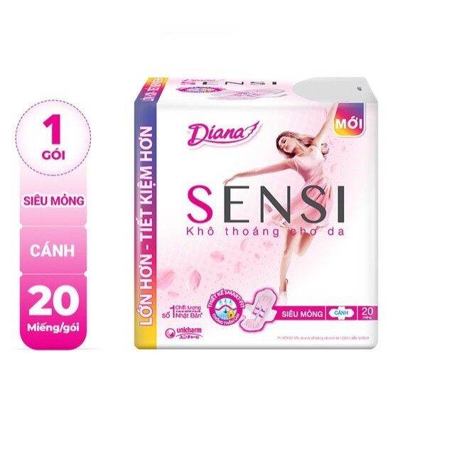 Băng vệ sinh Diana siêu mỏng cánh 23cm 20 miếng