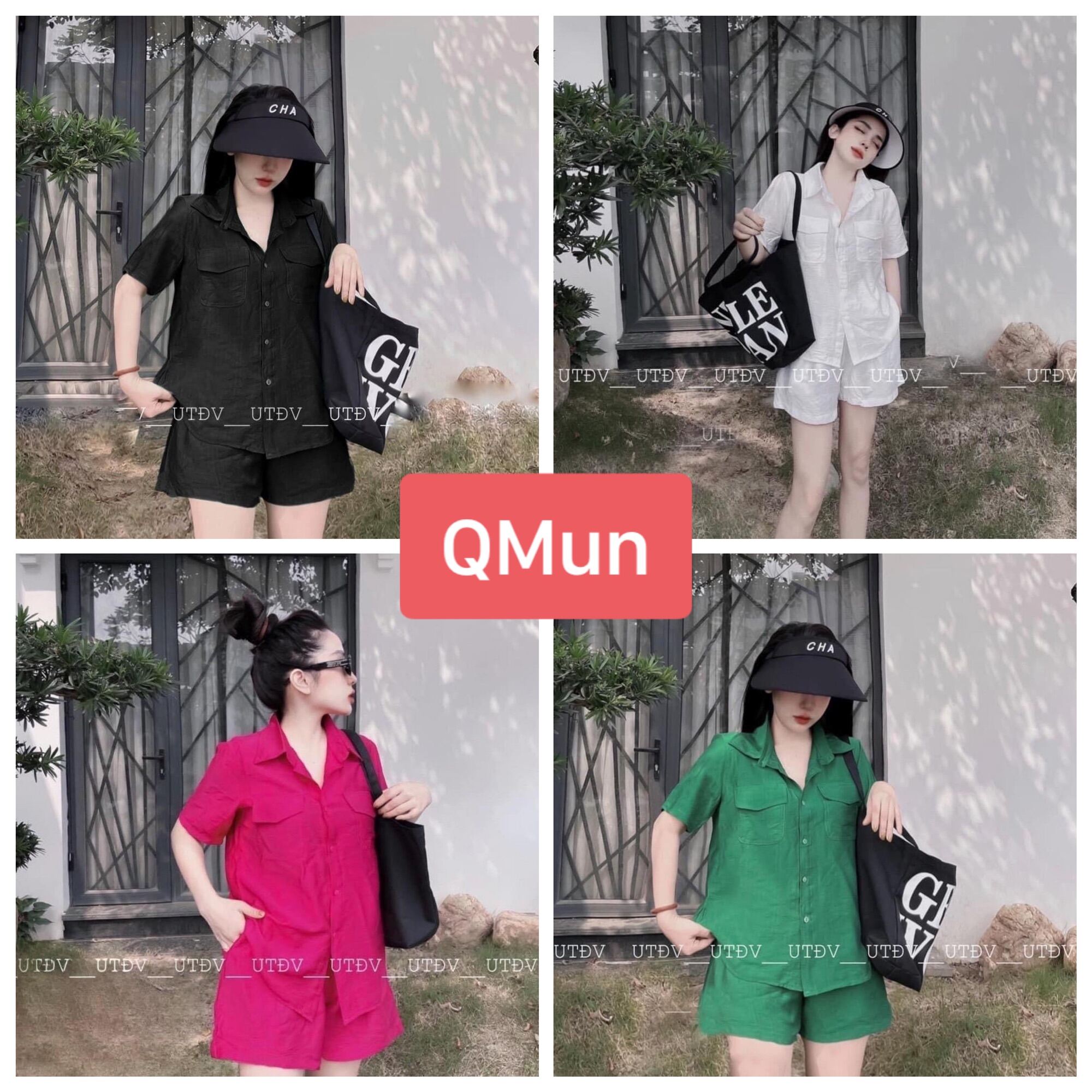 Bộ Cộc Nữ Chất Vải Đũi Cao Cấp - CC