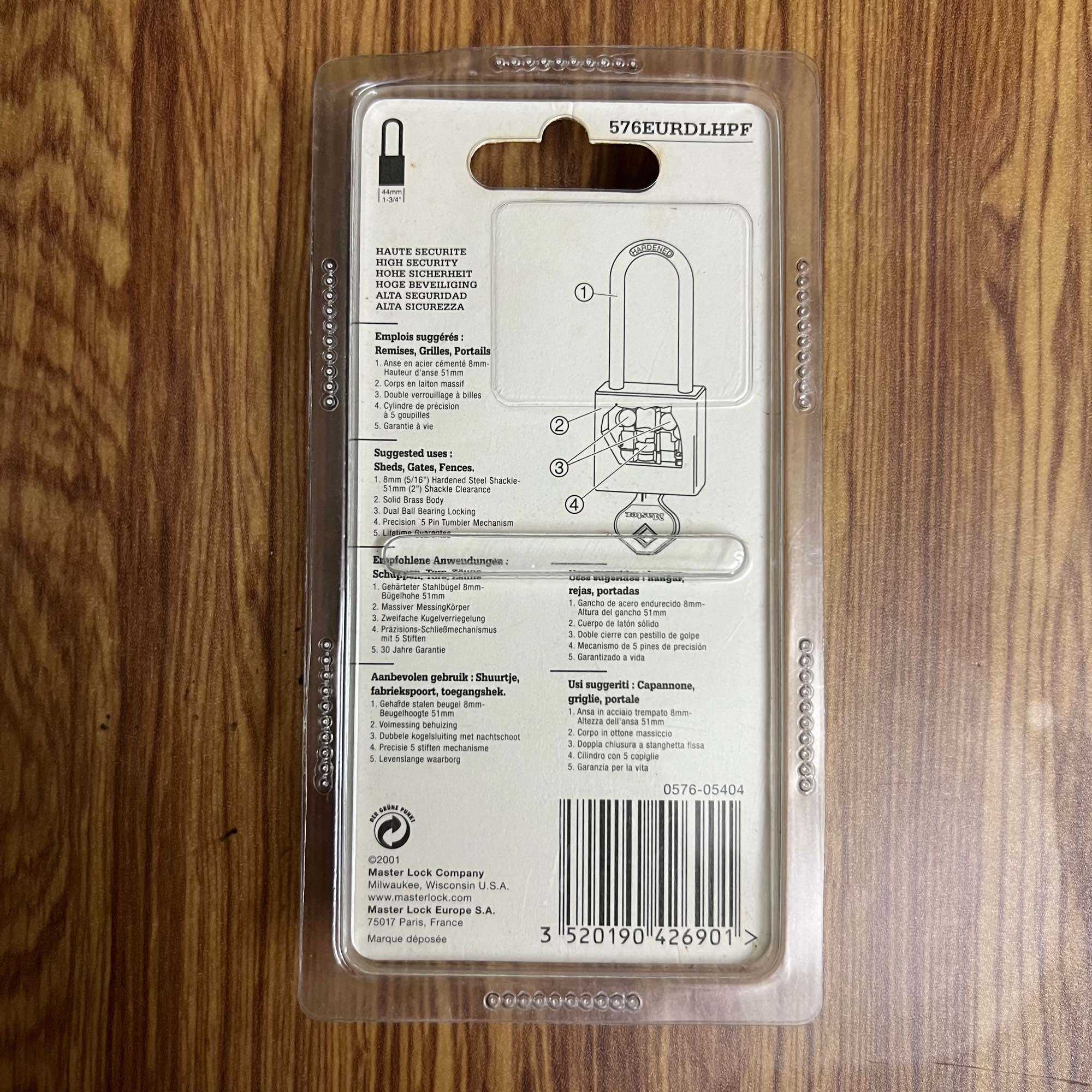 Ổ khóa Master Lock 576 DLHPF thân đồng - MITISHOP