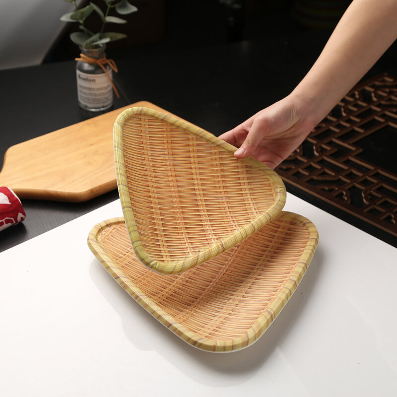 Cây Melamine Họa Tiết Hoa Hình Tam Giác Nhà Hàng Phong Cách Trung Hoa Cao Cấp Chống Cháy Đồ Ăn Tạo Ra Để Phục Vụ Lẩu Và Bánh Bao