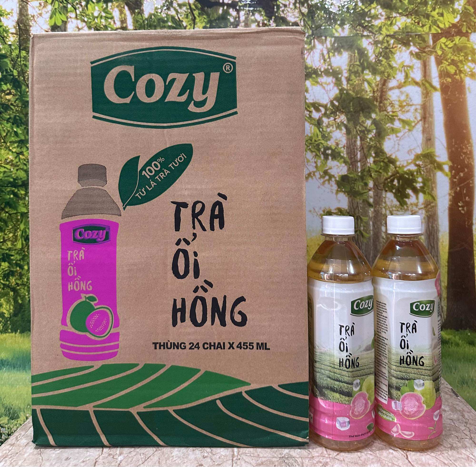1 thùng trà ổi hồng cozy /24 chai x 445ml