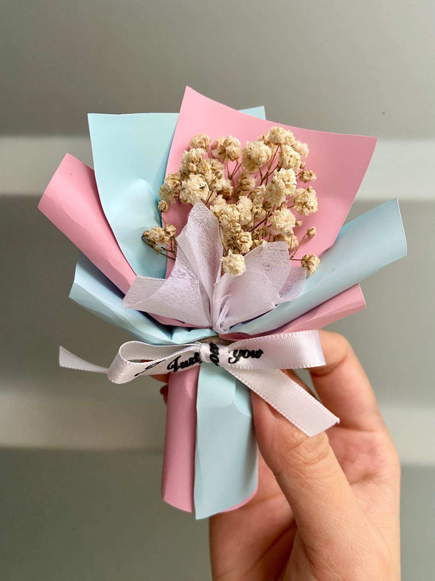Hoa khô bó mini handmade dùng đính kèm quà hoặc tặng người yêu người thân, đối tác HOẶC decor trang trí