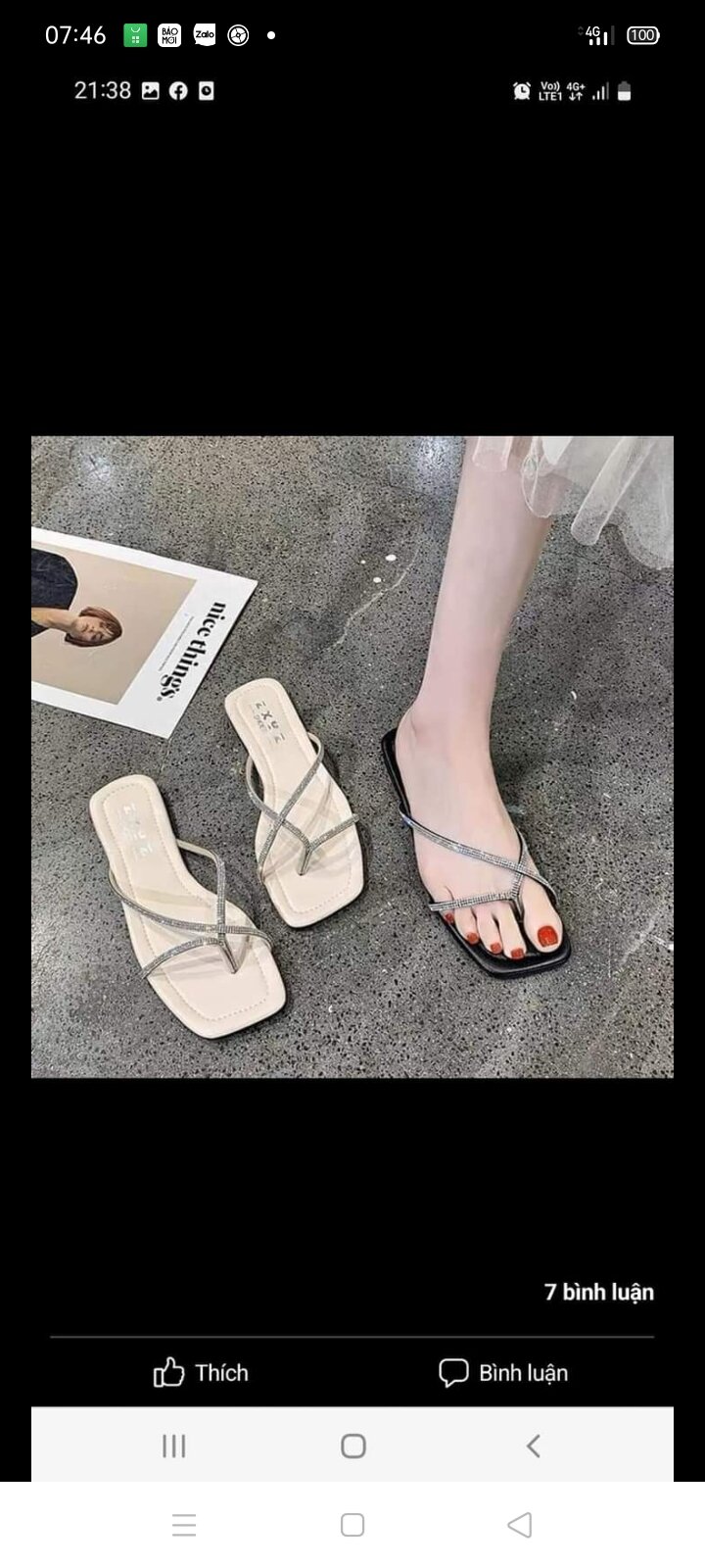 Dép kẹp dây đính đá siêu xinh bigsize 35-45