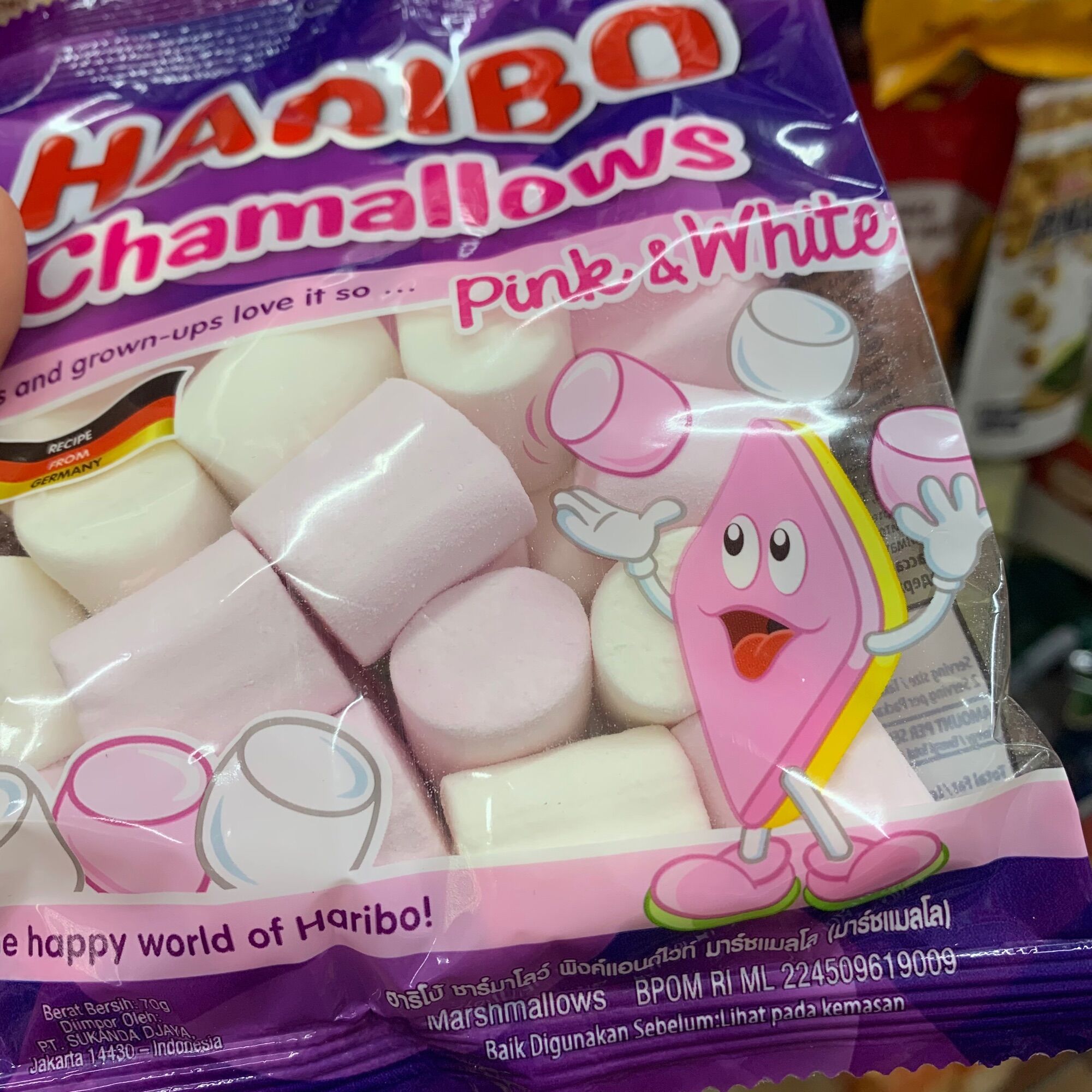 Kẹo xốp Haribo Chamallows gói 80g