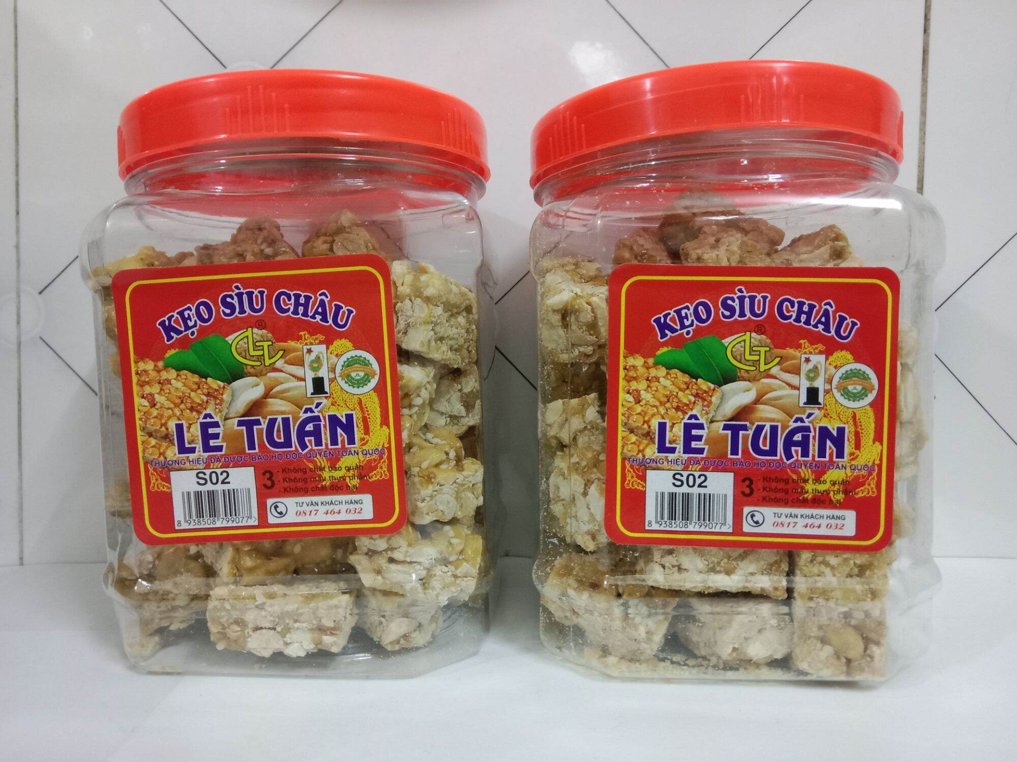 [Combo 2 hộp ] Kẹo lạc, Kẹo sìu châu Đặc Sản Nam Định , Hộp 380 g