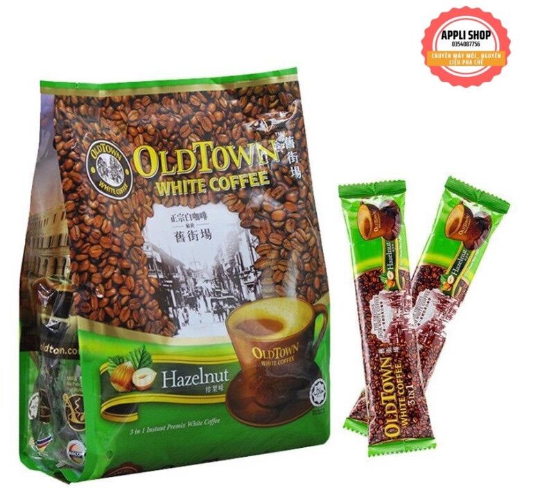 Cà Phê OLDTOWN Hazelnut Malayisa (Hạt Phỉ) 15 gói date 4/2024