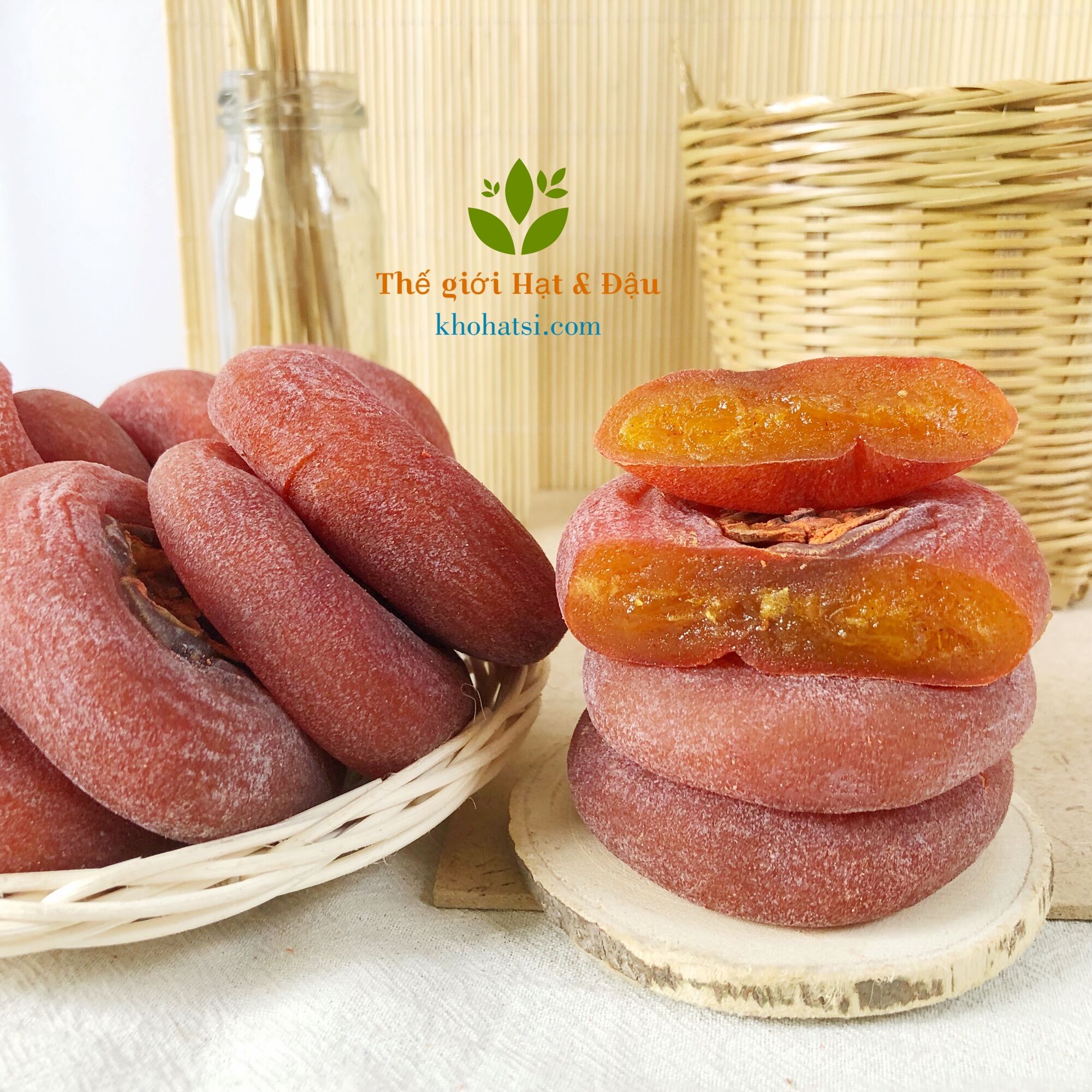 1kg hồng sấy dẻo nguyên trái