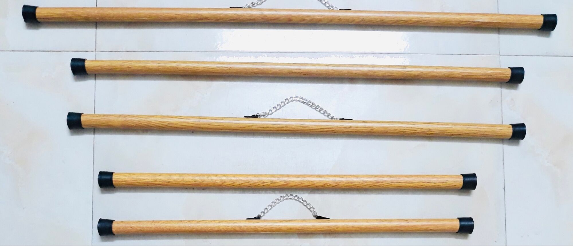 Nẹp treo tranh ảnh 5 đôi 60cm / khung treo tranh ảnh kèm nút