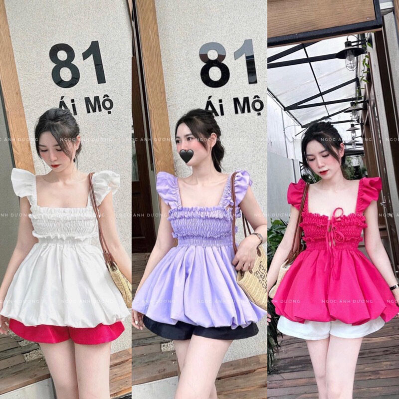 Áo công chúa nhún nhún cánh tiên siu bồng a300
