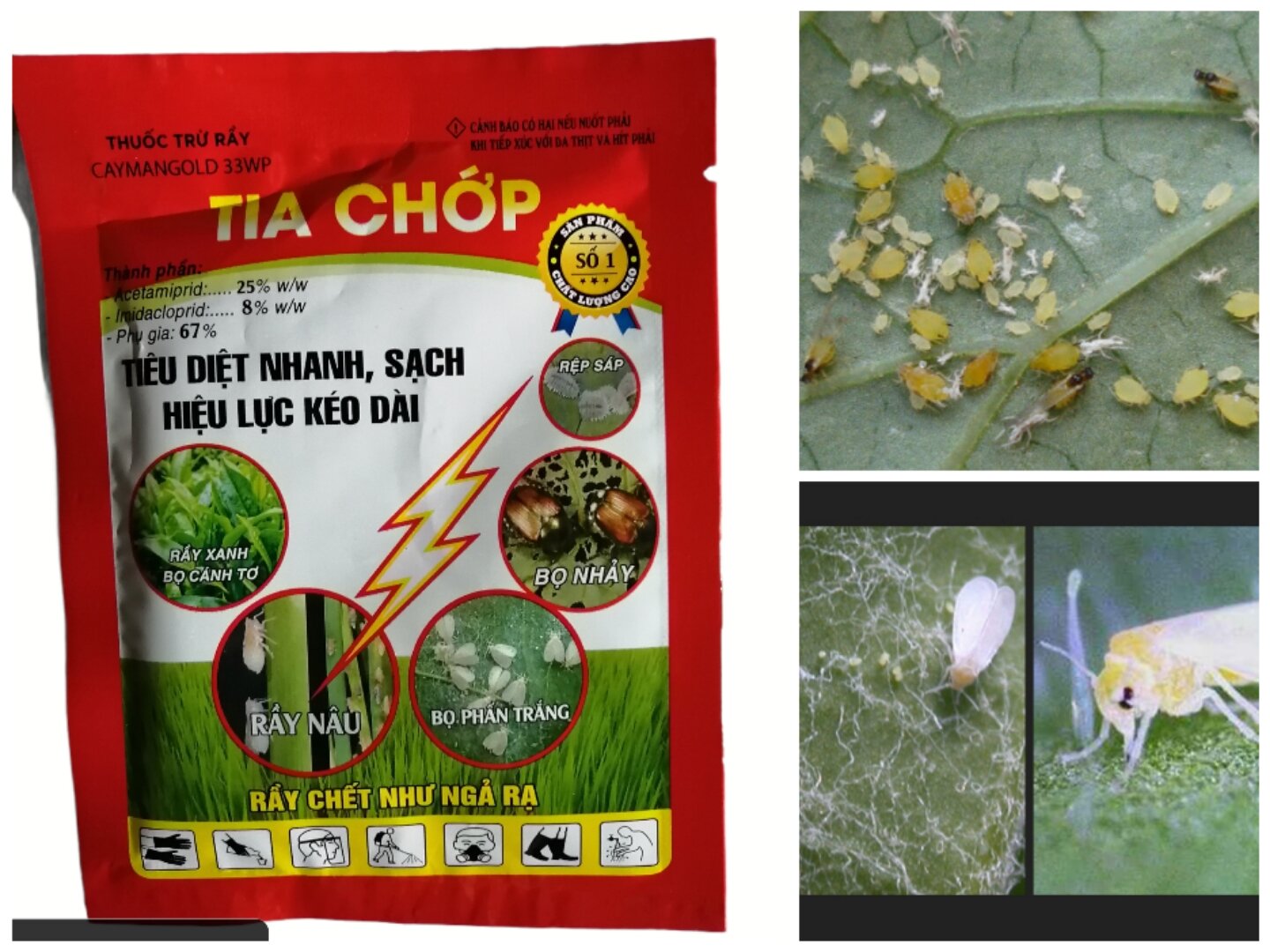 Chế phẩm sinh học trừ rầy, rệp sáp, bọ cánh tơ, bọ nhảy, bọ phấn trắng trên các loại cây trồng gói nhỏ 16gr tiện lợi