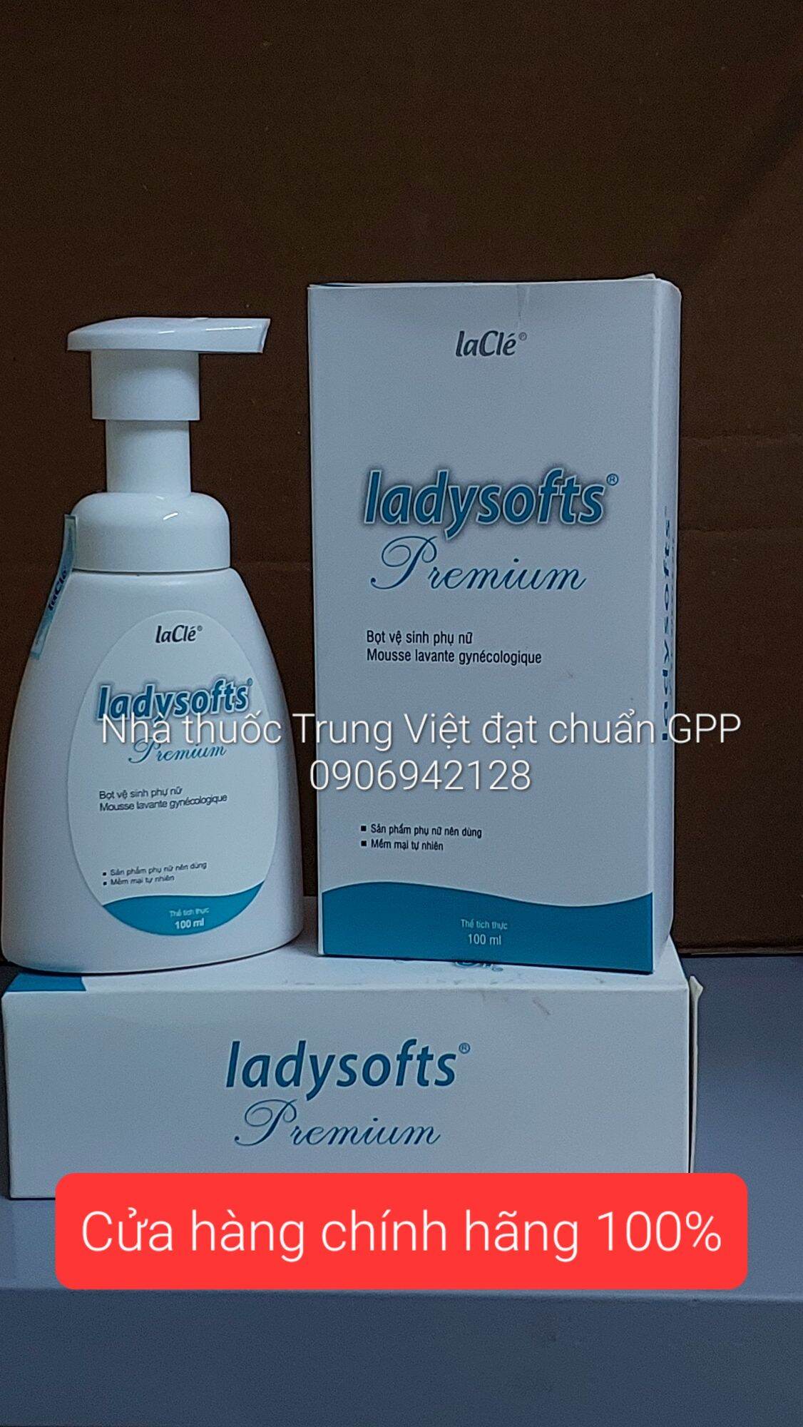 Bọt vệ sinh cao cấp Ladysofts Premium chai 100ml và 250ml có vòi tiện lợi