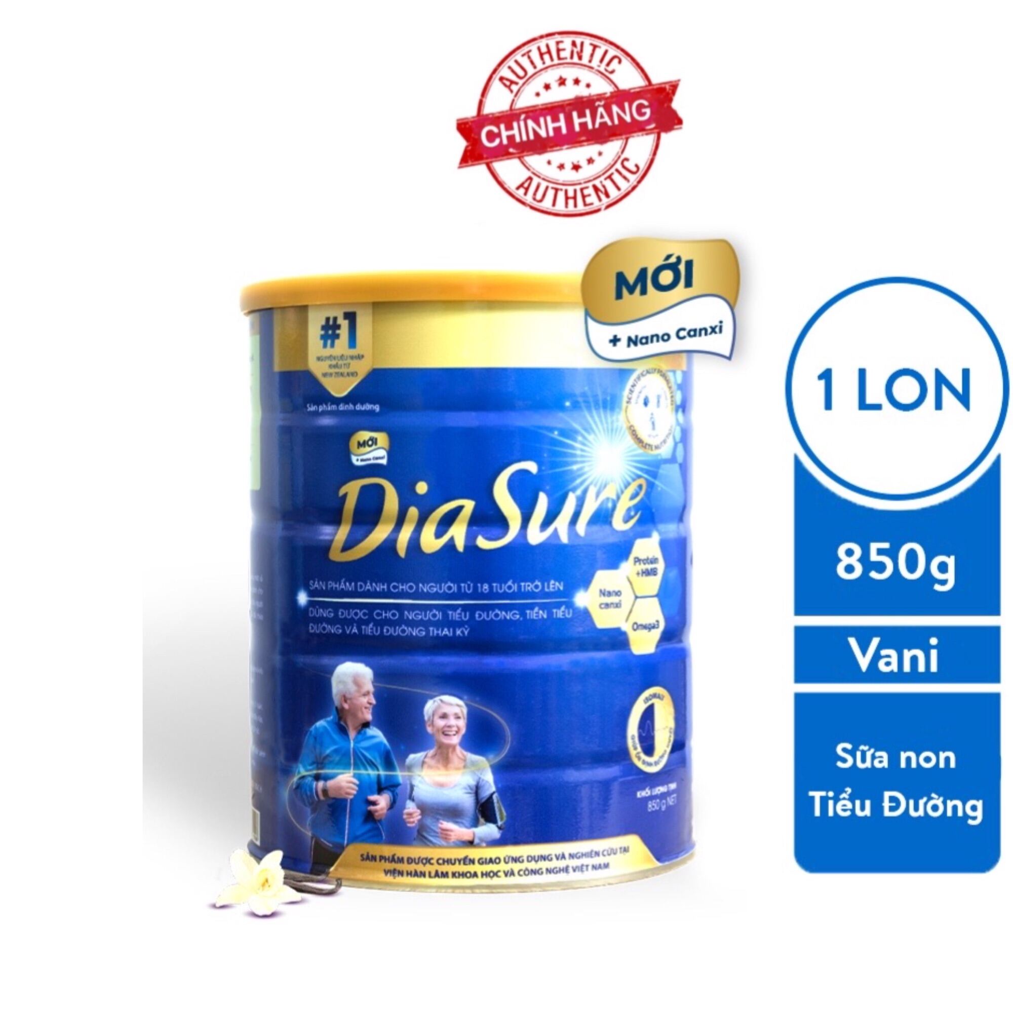 bản mới Sữa tiểu đường Diasure lon 850g chính hãng giá tốt date mới