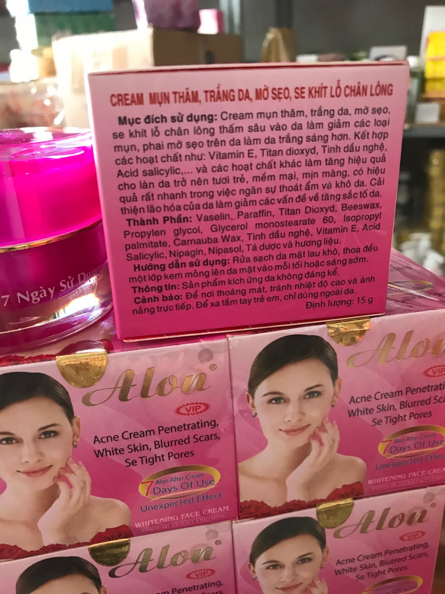 Kem Alon mụn thâm trắng da mờ sẹo 15g
