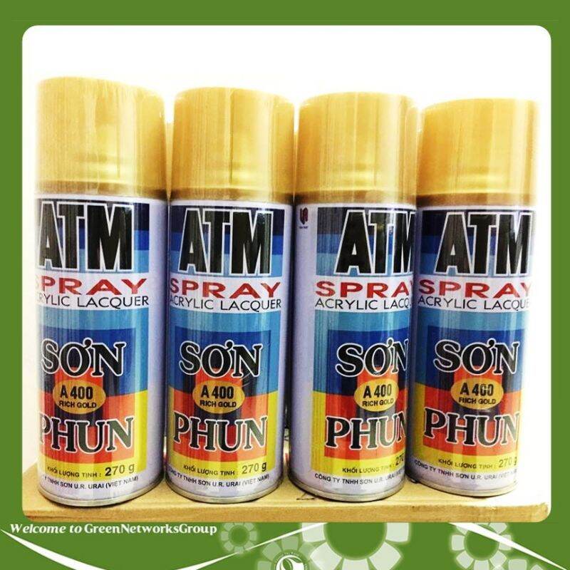 Sơn xịt ATM màu vàng đồng A400