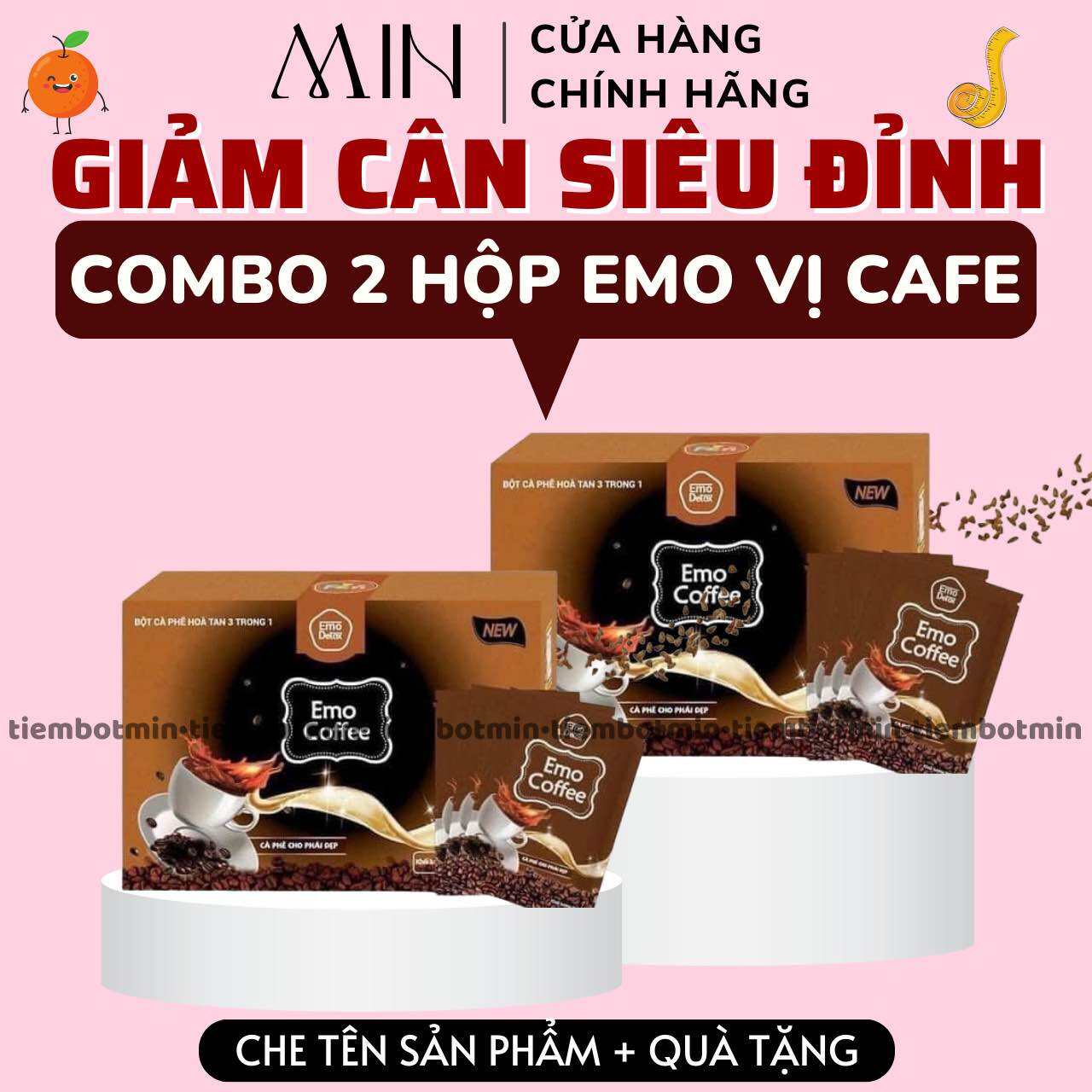 Combo 2 Hộp Giảm Cân Emo Coffee Emoslim Chính Hãng Freeship toàn quốc