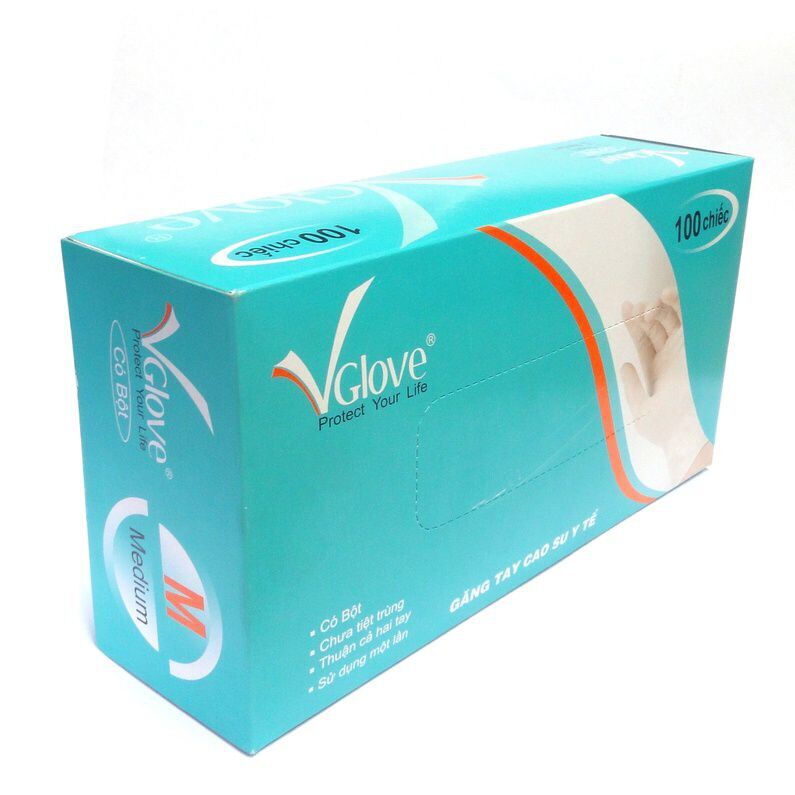 Găng tay cao su y tế có bột vglove