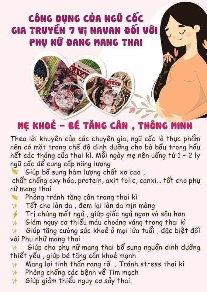 ngũ cốc NAVAN bầu lợi sữa sau sanh