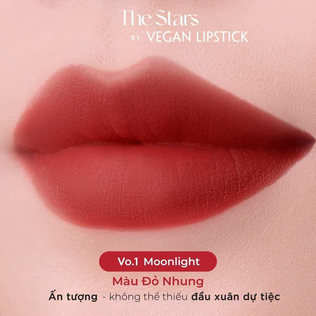 Son Kem Lì thuần chay VEGAN LIPSTICK ( Combo 3 thỏi son - Tặng sữa tẩy trang 155k)