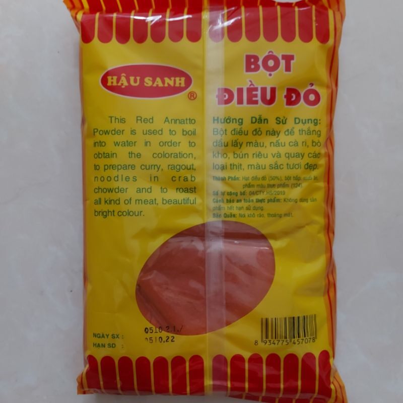 Bột Điều Đỏ Hậu Sanh 500g